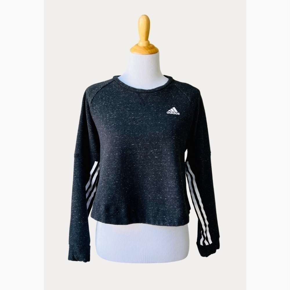 Adidas Sport 2 Street‎ Cropped Sweatshirt Dark Grey Pullover M